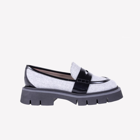 WOOL FABRIC LOAFER ALIAH - Grigio | Roberto Festa