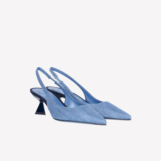 SLINGBACK IN BLUE JEANS CON DETTAGLI NAVY ARABEL - Spring Summer Preview | Roberto Festa