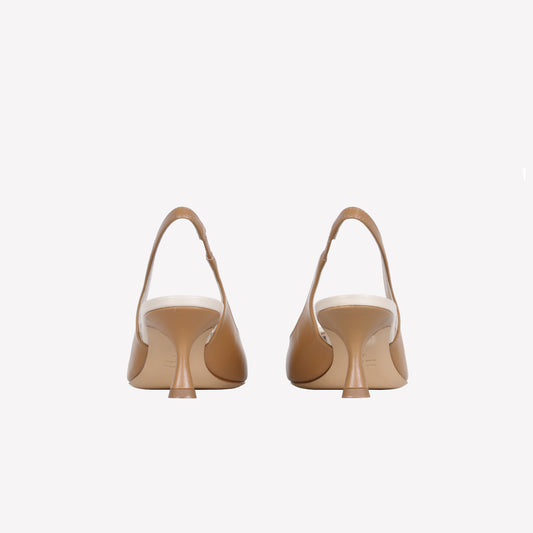 SLINGBACK IN NAPPA BICOLORE NUDE CON ACCESSORIO ARIENNE - Nude | Roberto Festa