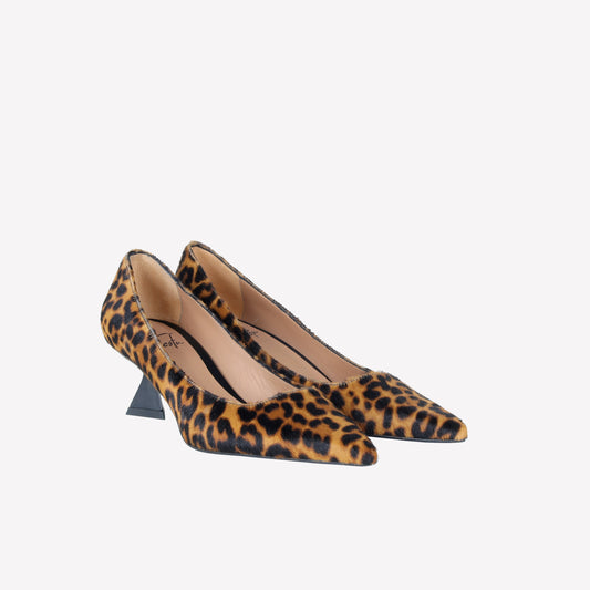 PONY SKIN PUMP WITH LEOPARD PRINT ARNET - Leopardato | Roberto Festa