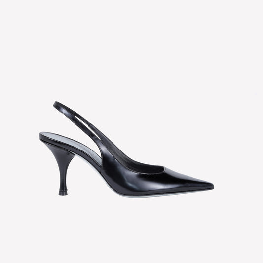 BLACK CALFSKIN SLINGBACK SENYA - Spring Summer Preview | Roberto Festa