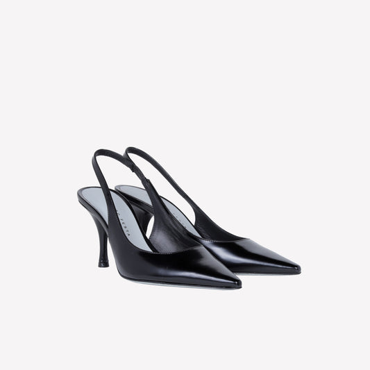 BLACK CALFSKIN SLINGBACK SENYA - Spring Summer Preview | Roberto Festa