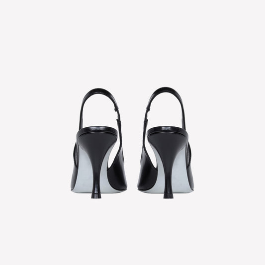 BLACK CALFSKIN SLINGBACK SENYA - Nero | Roberto Festa