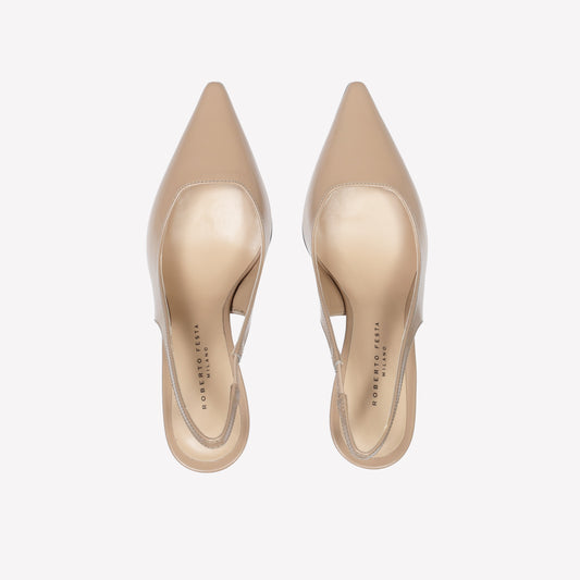 PHARD CALFSKIN SLINGBACK SENYA - Beige | Roberto Festa