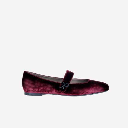 VELVET BALLERINA WITH STRAP ON INSTEP CONNYS - Ballerina | Roberto Festa