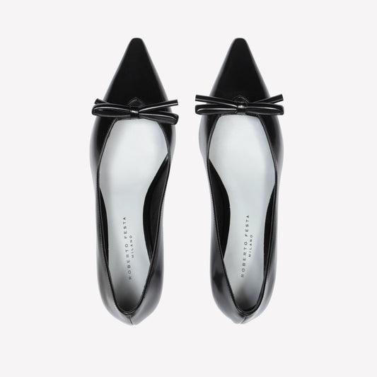 BLACK CALFSKIN PUMPS DAVID - Nero | Roberto Festa