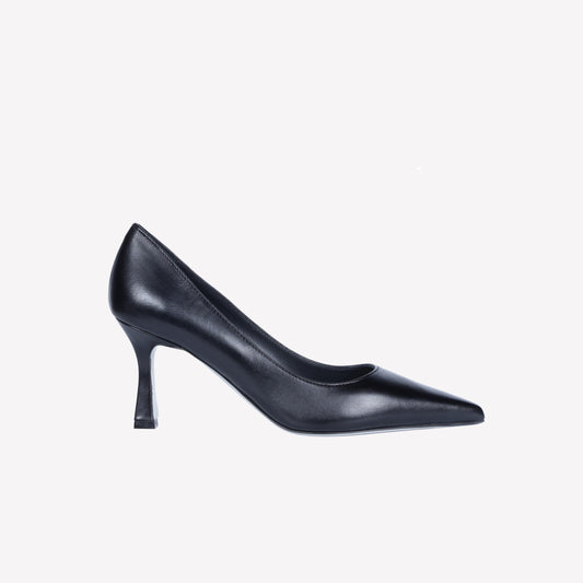 BLACK LEATHER PUMPS WITH MEDIUM HEEL KATE - Spring Summer Preview | Roberto Festa