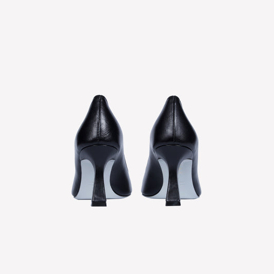 BLACK LEATHER PUMPS WITH MEDIUM HEEL KATE - Nero | Roberto Festa