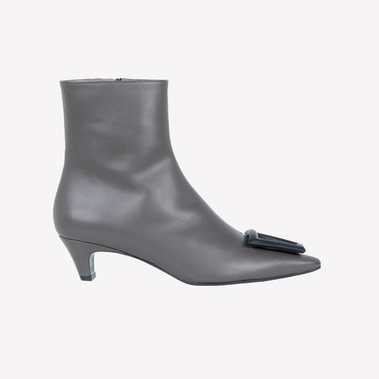 LAMBSKIN ANKLE BOOT WITH MATTE METAL DETAIL LISSY - Boots and Booties | Roberto Festa