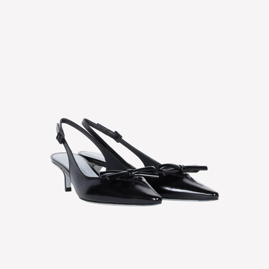 BLACK CALFSKIN SLINGBACK SENYA - Spring Summer Preview | Roberto Festa