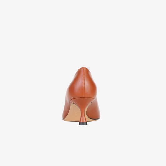 TORTUGA PUMP IN COGNAC BROWN CALF - Marrone | Roberto Festa