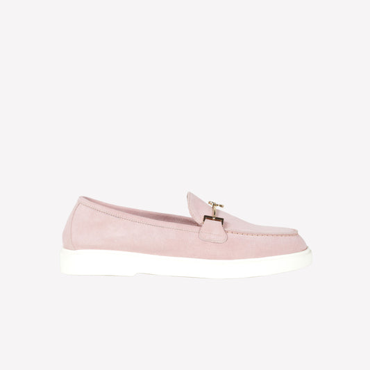 PINK COLORED SUEDE LOAFER WITH CLAMP WAVE - NO DISCOUNT | Roberto Festa